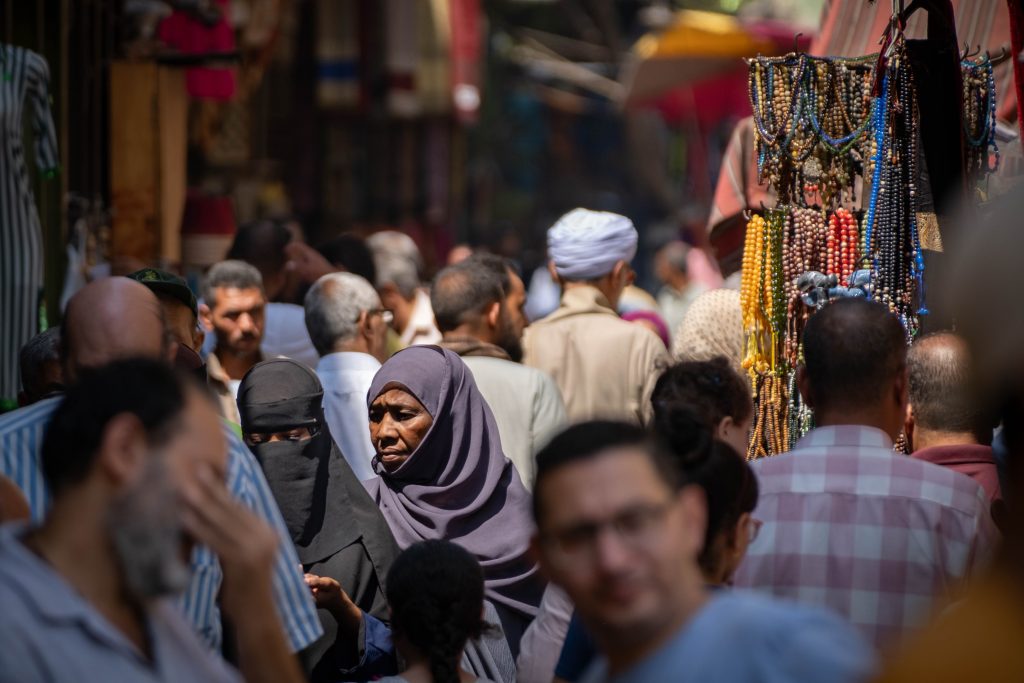 Market shoppers in Cairo